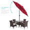 Best Choice Products 7.5ft Outdoor Solar Patio Umbrella for Deck, Pool w/ Tilt, Crank, LED Lights